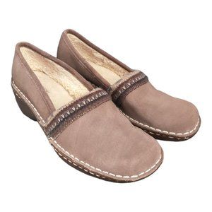Naturalizer Women's SURI Taupe Suede Fabric Upper Loafer Shoes Size 8 M Slip On